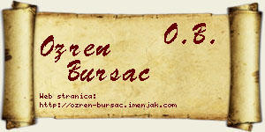 Ozren Bursać vizit kartica
